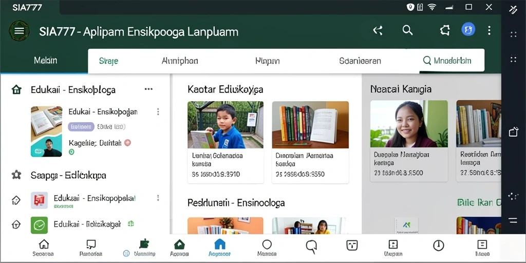 Tampilan antarmuka SIA777 yang intuitif dan menarik.