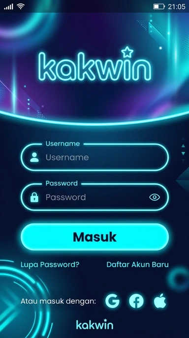 Tampilan halaman login kakwin